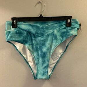Pink Victorias Secret blue tie dye bikini bottom Woman’s size XXL